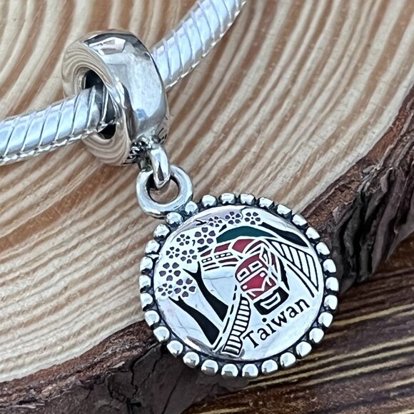 Pandora Taiwan Alishan Little Train Dangle Charm S925 Silver Jewelry - Picture 1 of 5